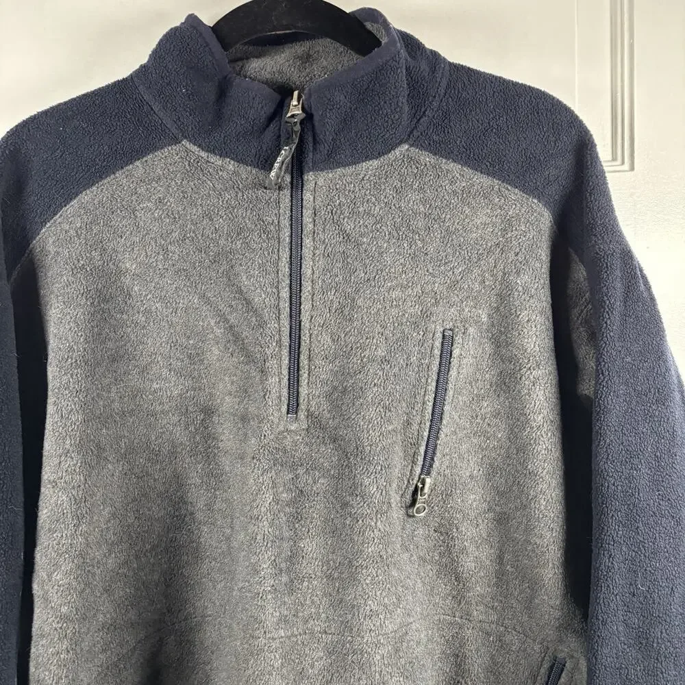 J CREW Full Zip‎ Polartec Fleece Jacket gray men size XL